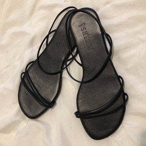 Black strappy sandals